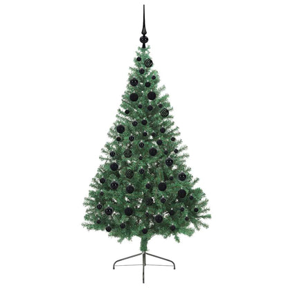 Artificial Pre-lit Christmas Tree Green 180 cm PVC