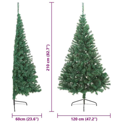 Artificial Pre-lit Christmas Tree Green 210 cm PVC