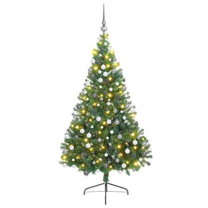 Artificial Pre-lit Christmas Tree Green 210 cm PVC