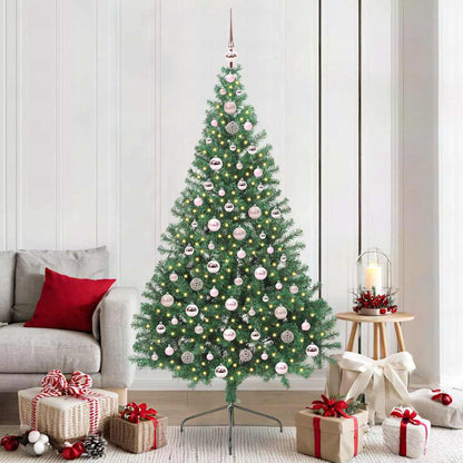 Artificial Pre-lit Christmas Tree Green 210 cm PVC