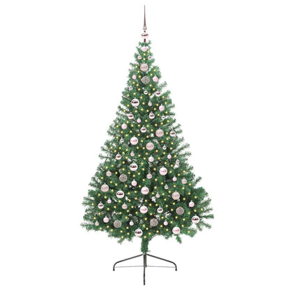 Artificial Pre-lit Christmas Tree Green 210 cm PVC