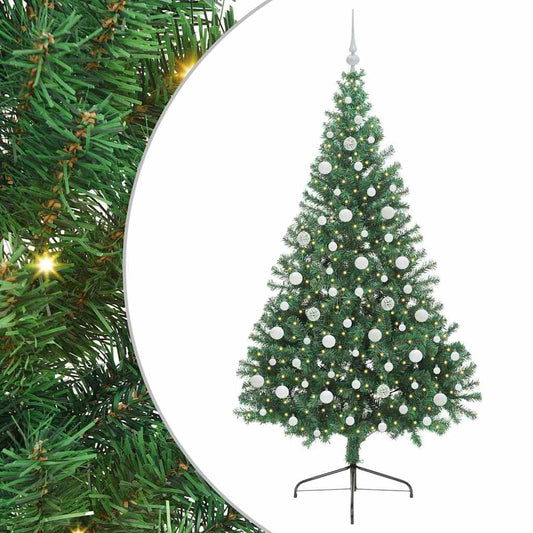 Artificial Pre-lit Christmas Tree Green 210 cm PVC