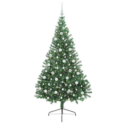 Artificial Pre-lit Christmas Tree Green 210 cm PVC
