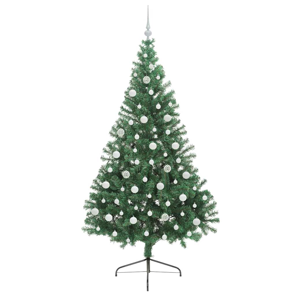 Artificial Pre-lit Christmas Tree Green 210 cm PVC