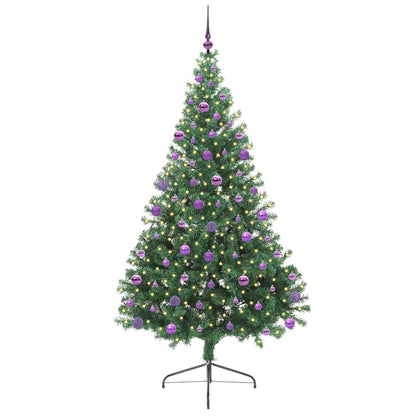 Artificial Pre-lit Christmas Tree Green 210 cm PVC
