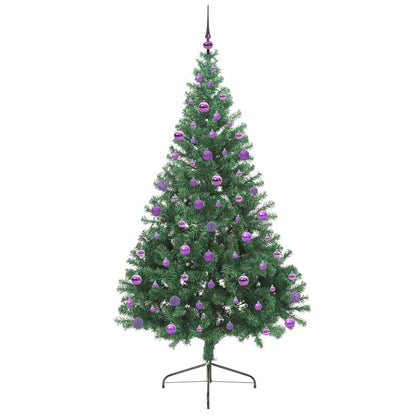 Artificial Pre-lit Christmas Tree Green 210 cm PVC