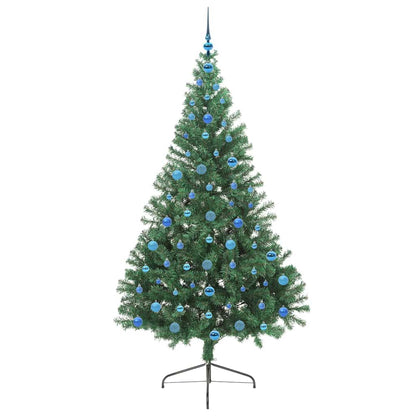 Artificial Pre-lit Christmas Tree Green 210 cm PVC