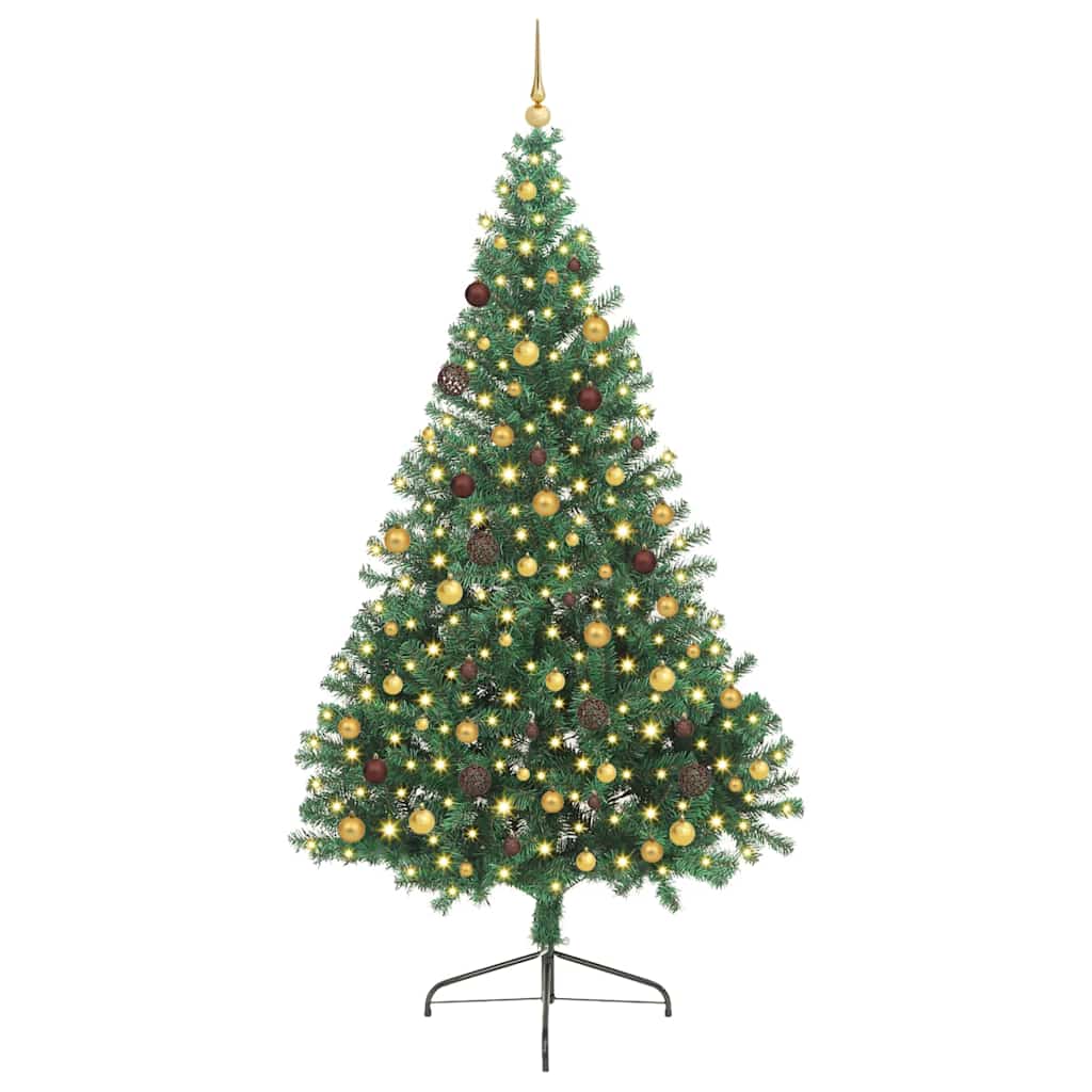 Artificial Pre-lit Christmas Tree Green 240 cm PVC