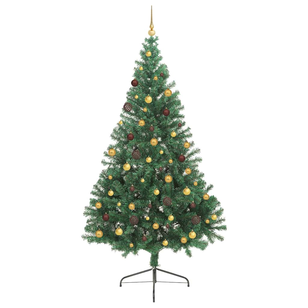 Artificial Pre-lit Christmas Tree Green 240 cm PVC