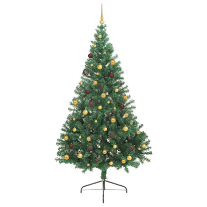 Artificial Pre-lit Christmas Tree Green 240 cm PVC