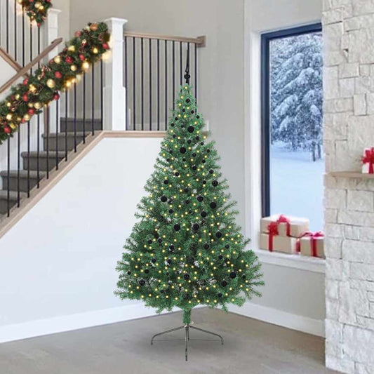 Artificial Pre-lit Christmas Tree Green 240 cm PVC