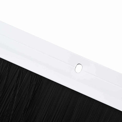 Screw-on Door Brush Seals 6 pcs White 100 cm Aluminium Alloy