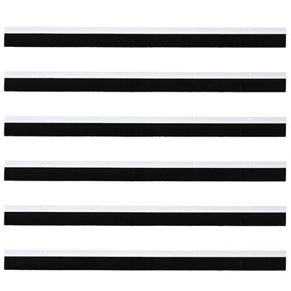 Screw-on Door Brush Seals 6 pcs White 100 cm Aluminium Alloy