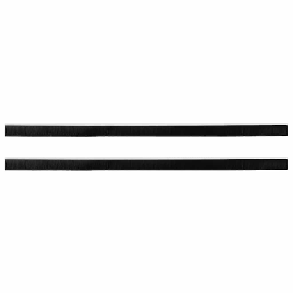 Screw-on Door Brush Seals 2 pcs White 100 cm Aluminium Alloy