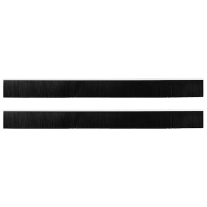 Screw-on Door Brush Seals 2 pcs White 100 cm Aluminium Alloy