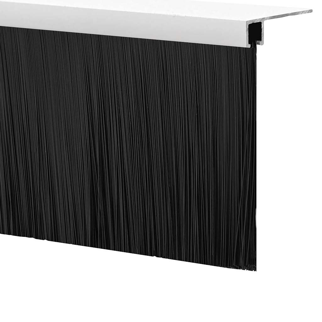 Screw-on Door Brush Seals 6 pcs White 100 cm Aluminium Alloy