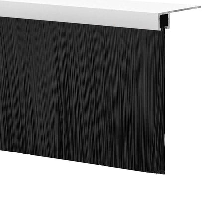 Screw-on Door Brush Seals 6 pcs White 100 cm Aluminium Alloy