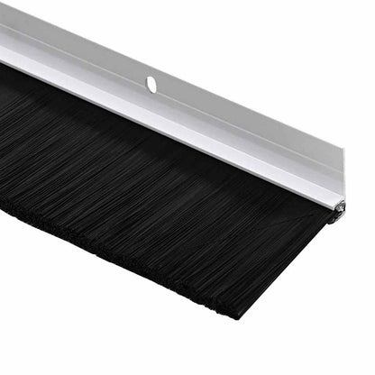 Screw-on Door Brush Seals 6 pcs White 100 cm Aluminium Alloy