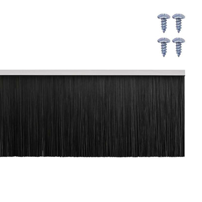 Screw-on Door Brush Seals 12 pcs White 100 cm Aluminium Alloy