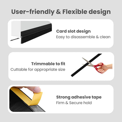 Self-adhesive Door Brush Seals 2 pcs Black 100 cm