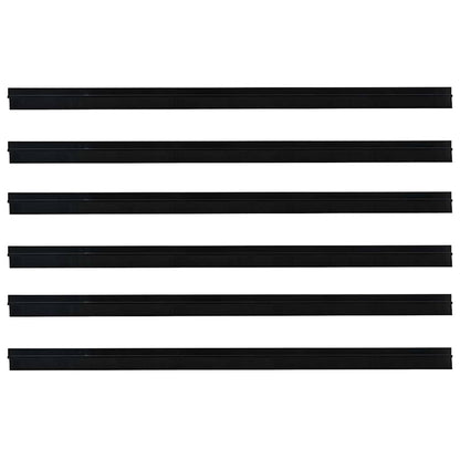 Self-adhesive Door Brush Seals 6 pcs Black 100 cm