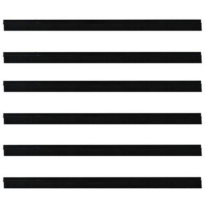 Self-adhesive Door Brush Seals 6 pcs Black 100 cm