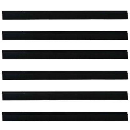 Self-adhesive Door Brush Seals 6 pcs Black 100 cm