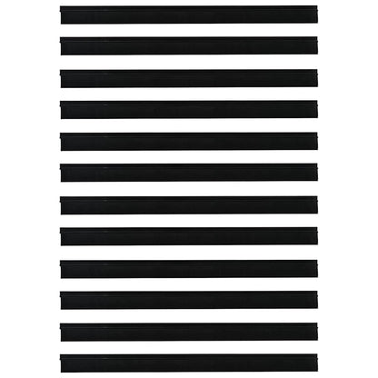 Self-adhesive Door Brush Seals 12 pcs Black 100 cm