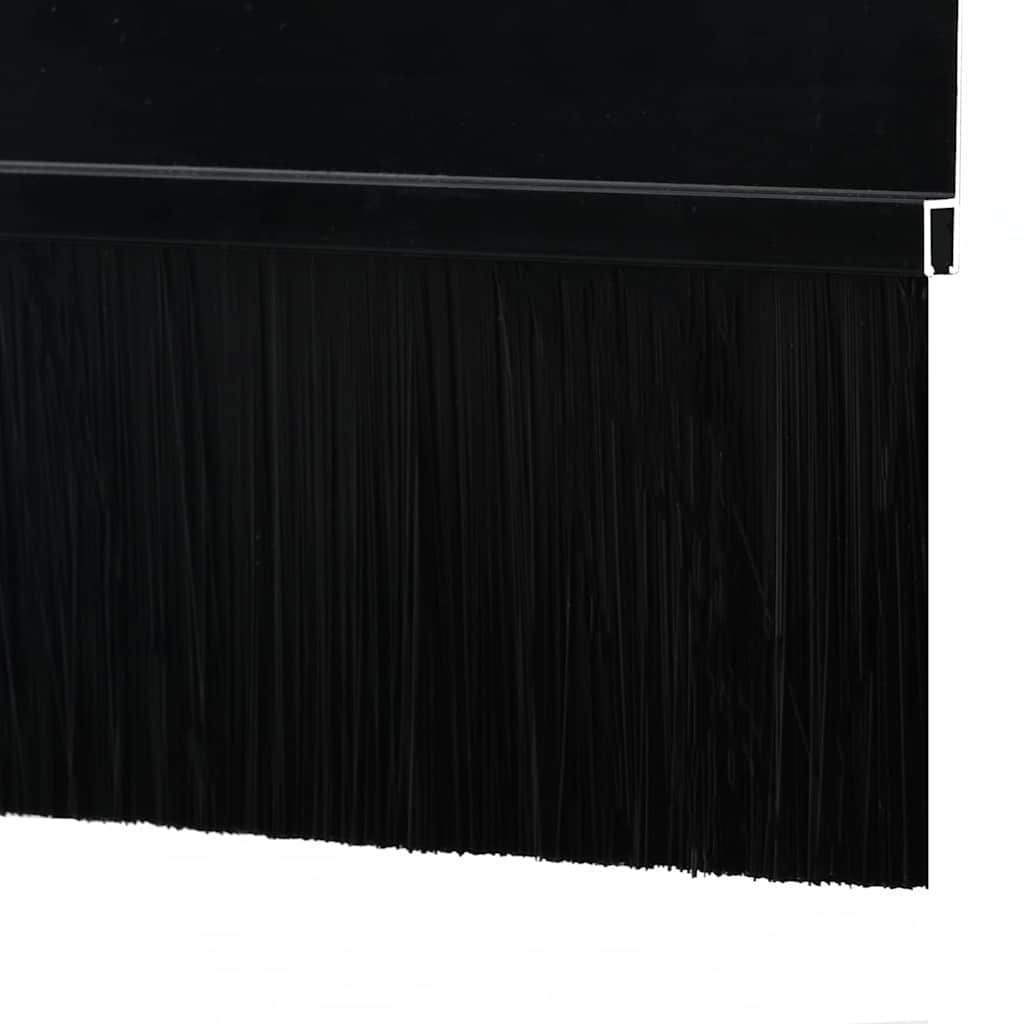 Self-adhesive Door Brush Seals 12 pcs Black 100 cm