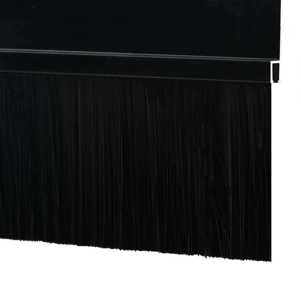 Self-adhesive Door Brush Seals 12 pcs Black 100 cm