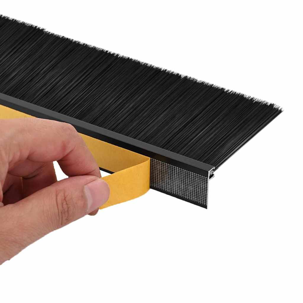 Self-adhesive Door Brush Seals 2 pcs Black 100 cm