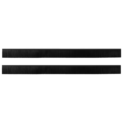 Self-adhesive Door Brush Seals 2 pcs Black 100 cm
