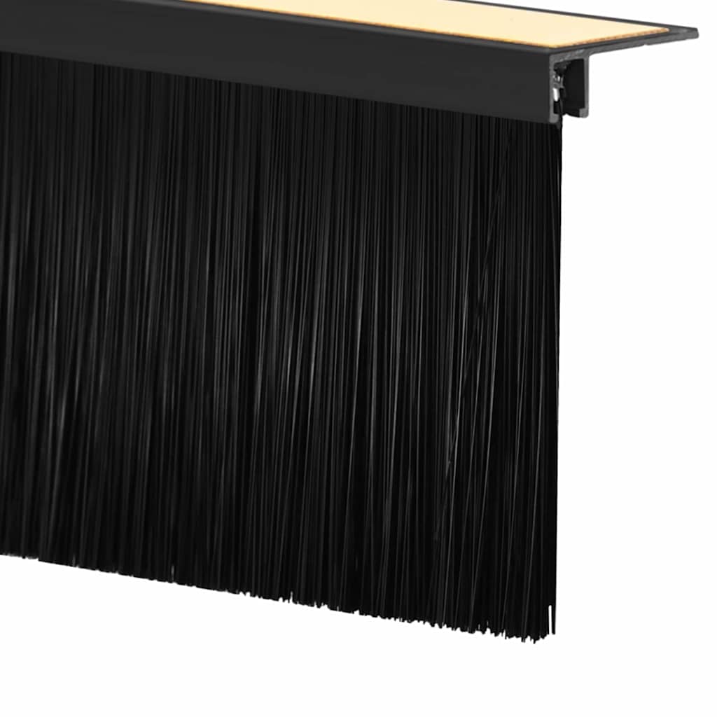 Self-adhesive Door Brush Seals 6 pcs Black 100 cm
