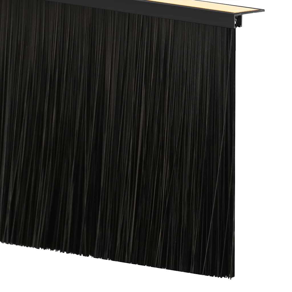 Self-adhesive Door Brush Seals 6 pcs Black 100 cm