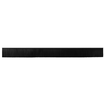 Self-adhesive Door Brush Seals 12 pcs Black 100 cm