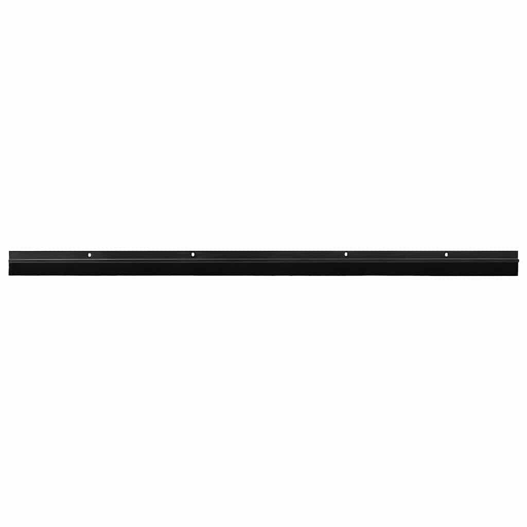 Screw-on Door Brush Seals 2 pcs Black 100 cm Aluminium Alloy
