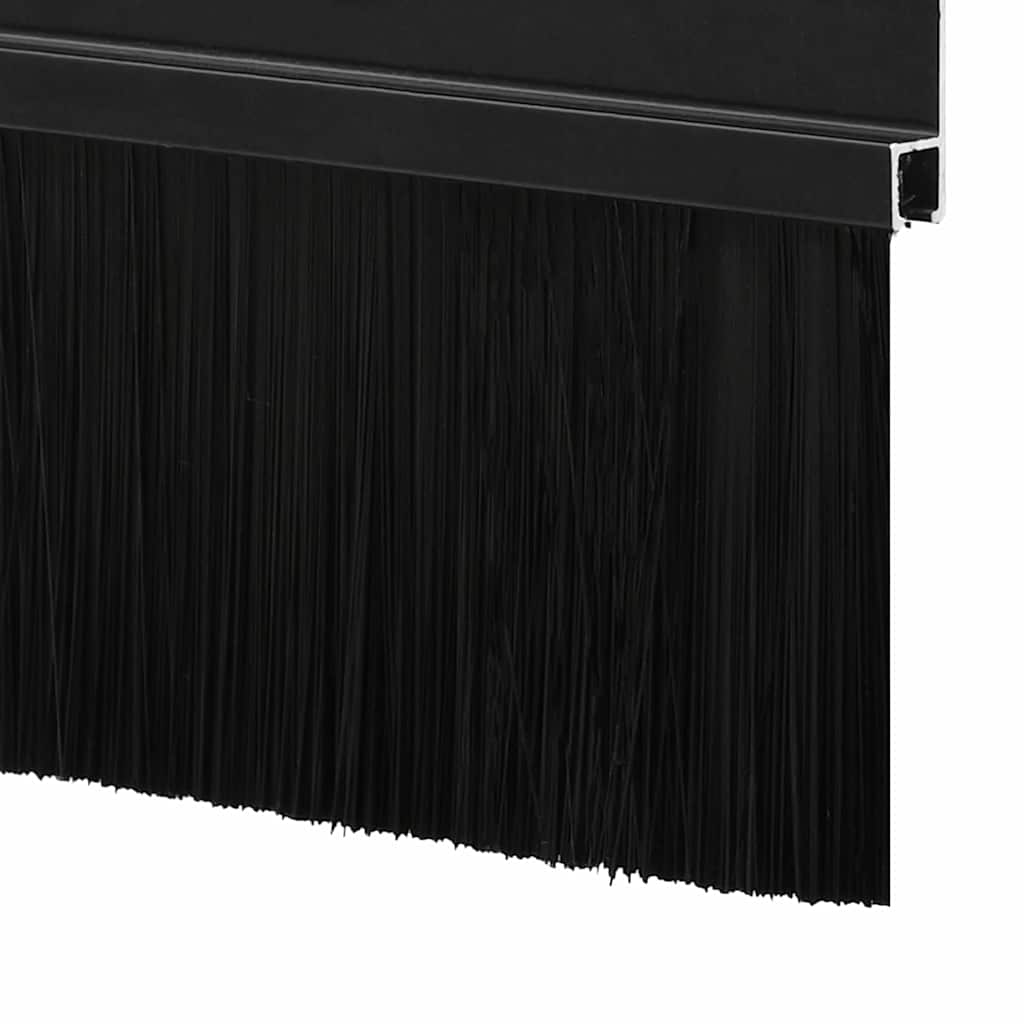 Screw-on Door Brush Seals 6 pcs Black 100 cm Aluminium Alloy
