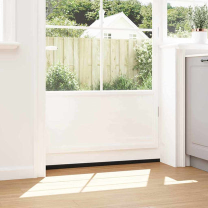 Screw-on Door Brush Seals 2 pcs Black 100 cm Aluminium Alloy