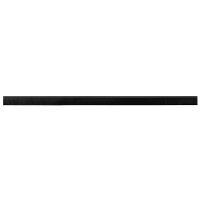 Screw-on Door Brush Seals 2 pcs Black 100 cm Aluminium Alloy