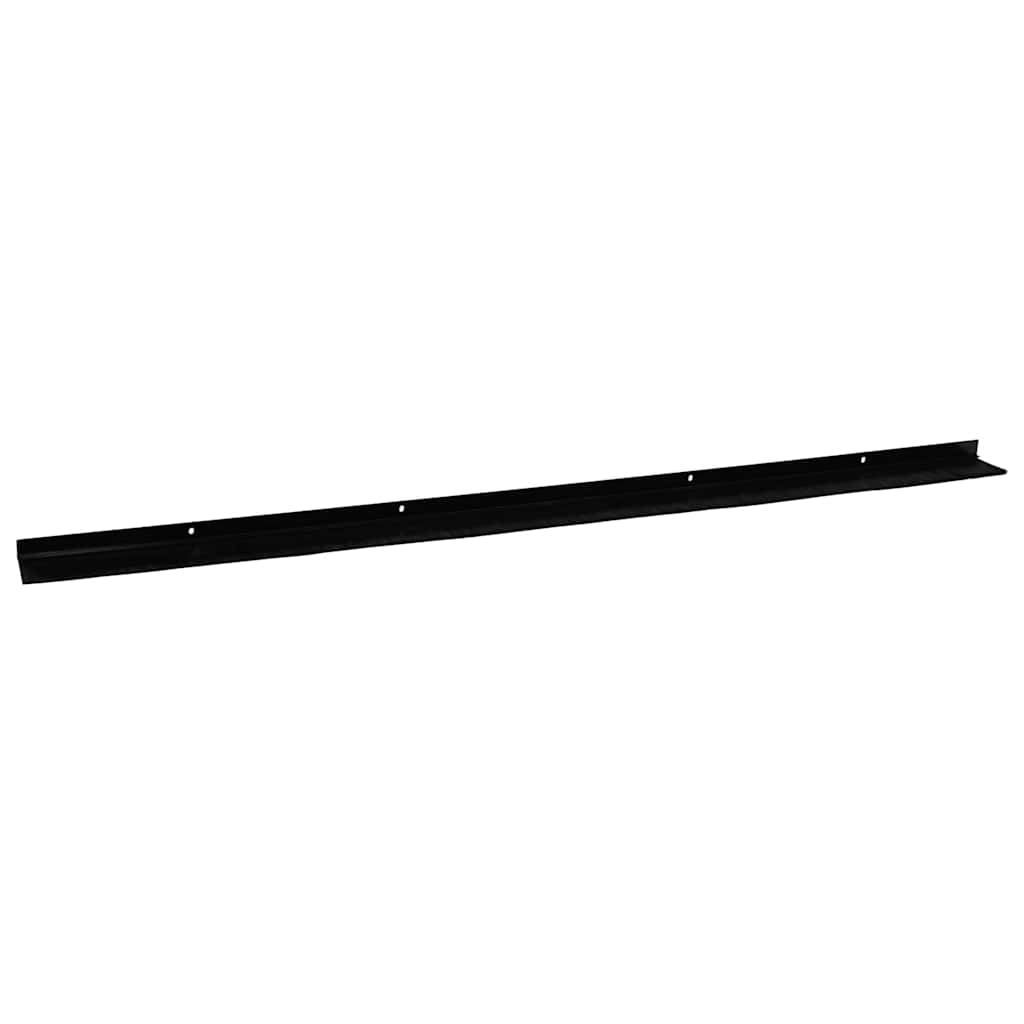Screw-on Door Brush Seals 2 pcs Black 100 cm Aluminium Alloy