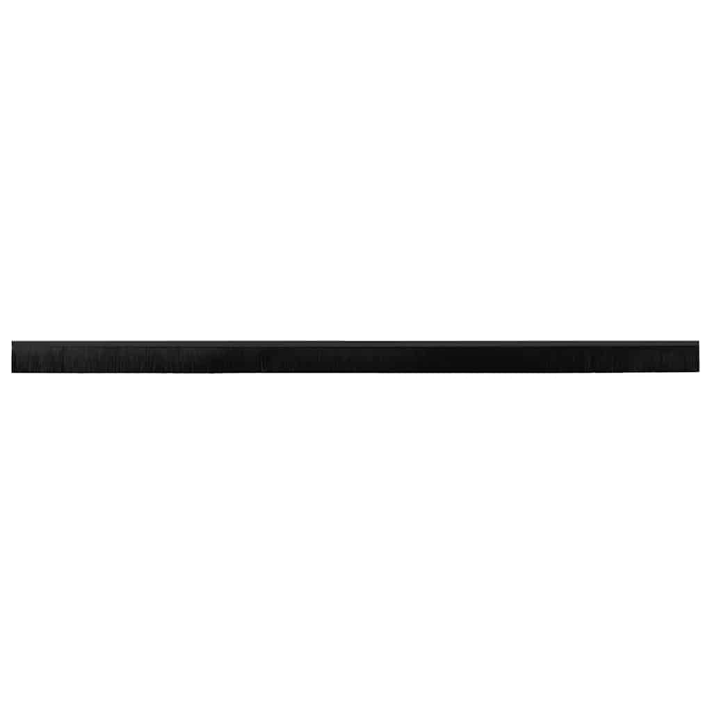 Screw-on Door Brush Seals 6 pcs Black 100 cm Aluminium Alloy