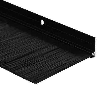 Screw-on Door Brush Seals 6 pcs Black 100 cm Aluminium Alloy