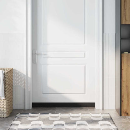 Screw-on Door Brush Seals 6 pcs Black 100 cm Aluminium Alloy