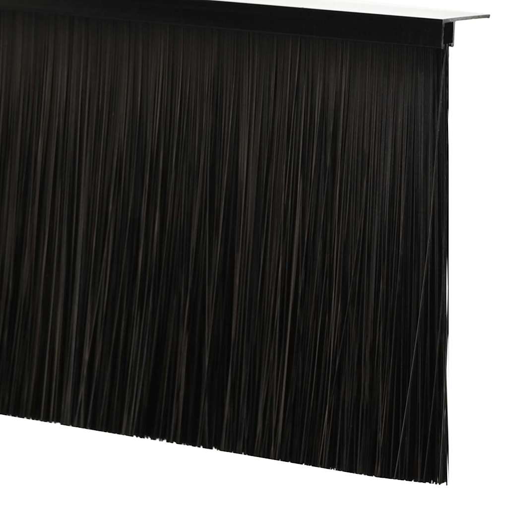 Screw-on Door Brush Seals 6 pcs Black 100 cm Aluminium Alloy