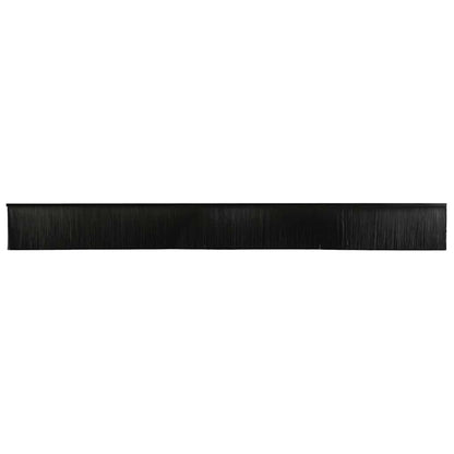 Screw-on Door Brush Seals 6 pcs Black 100 cm Aluminium Alloy
