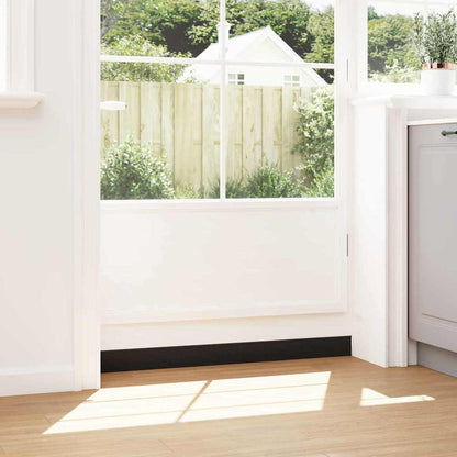 Screw-on Door Brush Seals 12 pcs Black 100 cm Aluminium Alloy