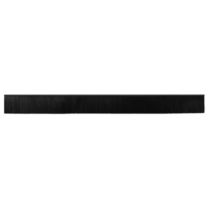 Screw-on Door Brush Seals 12 pcs Black 100 cm Aluminium Alloy