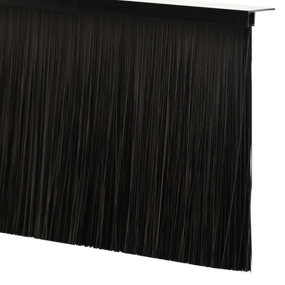 Screw-on Door Brush Seals 12 pcs Black 100 cm Aluminium Alloy