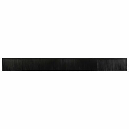 Screw-on Door Brush Seals 12 pcs Black 100 cm Aluminium Alloy
