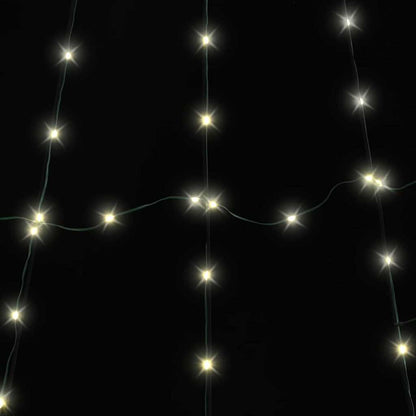 LED Christmas Tree with Ground Spikes Warm White 182 cm Metal